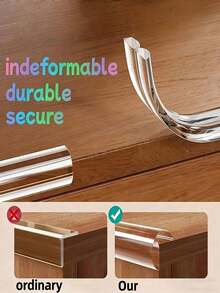 400/300/200/100cm Furniture Corner Guards, Transparent L-Shaped Anti-Collision Strips, Multiple Lengths Available, Suitable For Tables, Fireplaces, Countertop Edges - Multicolor - View 4