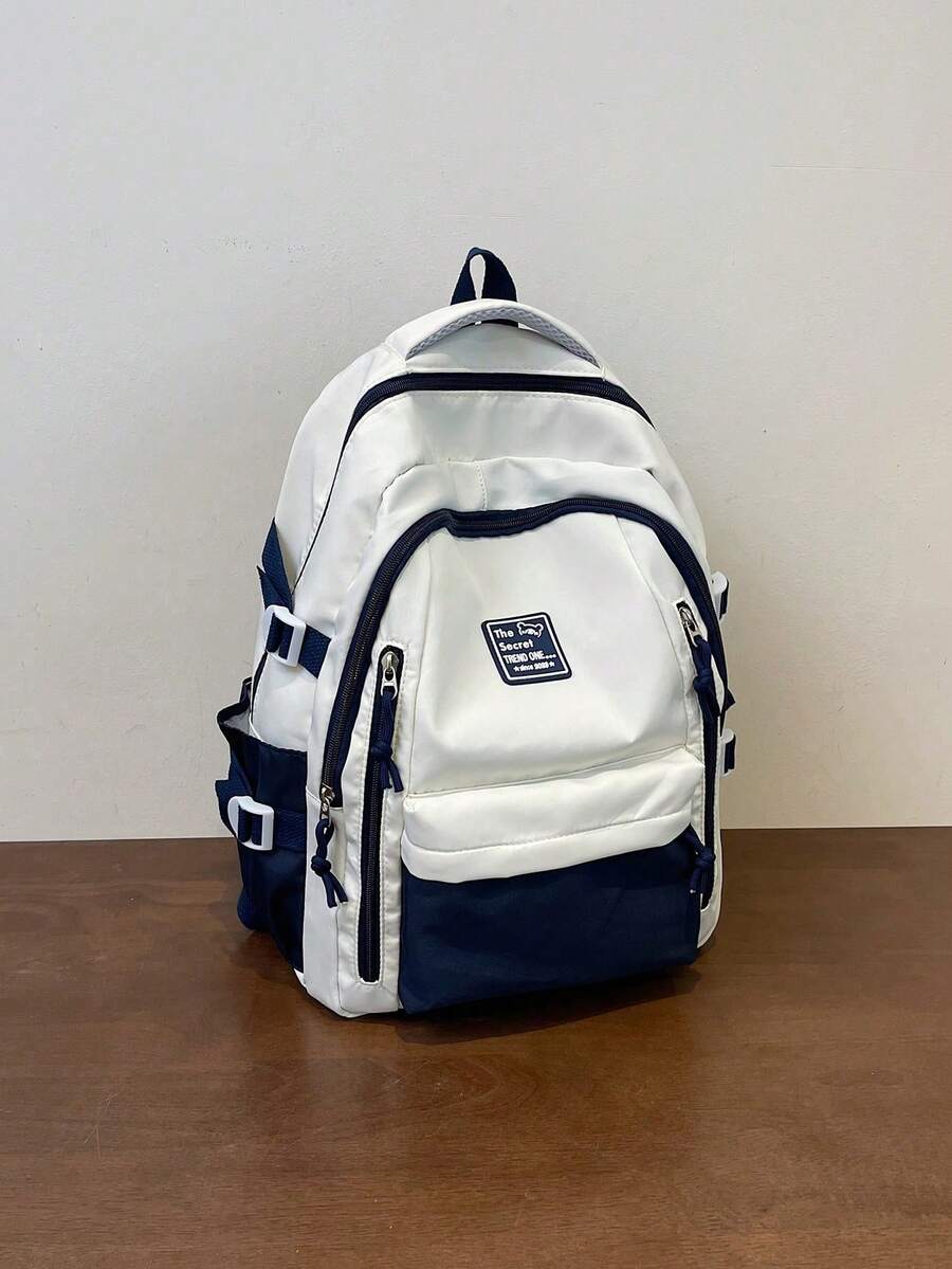 teriores, mochila de moda casual, bolso lateral, bolso de cadera, regalo, mochila escolar, bolso de viaje, estuche para portátil de verano, vuelta al cole, bolsa de deporte, bolsa de vacaciones, mochila de viaje, artículos esenciales de viaje, mochila grande, útiles escolares de primavera, bolso universitario WZGW - Azul - Ver 1