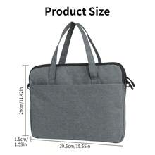 DANYCASE 筆電攜帶包 Pro 電腦包 適用 HP 15 15.6 吋 便攜式單肩斜背郵差包 - 灰色 - 查看 8