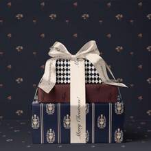 Elegant Nutcracker Christmas Wrapping Paper. Navy Blue Holiday Gift Wrap. Classic Nutcracker Seasonal Gift Wrap. Vintage Gift Wrap - 58*23in-1Roll - View 3