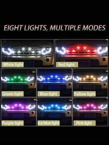 4/2pcs Wireless LED Strobe Lights With Remote Control, USB Rechargeable, 8-Color High Brightness Waterproof Anti-Collision Warning Lights, Suitable For Cars, Motorcycles, Drones, Trucks, Bicycles (Activate Before Use, Unplug After 2 Seconds Of Powering On) - Airplane Lights - View 3