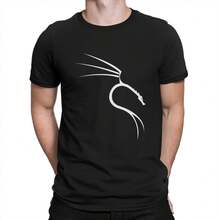 Great Offer, Kali Linux Root Programmer, Computer Code Programming, Kali Linux T-Shirt, Men's Retro Gothic T-Shirt, Fashionable Round-Neck T-Shirt. - Black - View 1