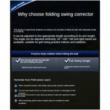 PGM Golf Swing Trainer Folding Correction Practitioner Adjustable Length Angle Beginner Available With Left Right Hands HGB023 - HGB023 - View 10