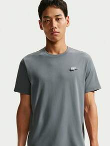 Nike Men's AS M NSW CLUB TEE Short Sleeve T-Shirt Knit Collarless Short TAR4999-086 - Light Grey - View 5