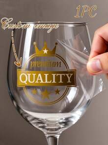 1/10pcs Personalized UV Transfer Labels, Anniversary Theme Customized, Gold Foil Crystal Stickers, Adhesive Stickers For Cups, Bottles, Laptops, Gift Boxes, Wedding Brand Upload Design Customized Logo Labels - Multicolor - View 16