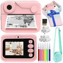 Photo Paper Included Camera Kids Instant Print Camera Fun Creative Set With Included Paper Rolls Color Pens Capture Fun In An Instant Portable 1080P HD Video Photo 2.4-Inch Screen Digital Camera Toy Toy Camera With Free Photo Paper - XX-multicolor - View 13