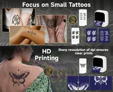 ORICO-Mini Portable Tattoo Printer, Temporary Tattoo Transfer Machine, Dual Function Tattoo And Label Printing, Includes 10 Sheets Of Tattoo Transfer Paper, Pocket Size, Inkless, Lightweight, USB Connection, Rechargeable, High Definition Easy To Use, Available In Multiple Sizes To Meet Tattoo Enthusiasts' Needs, Tattoo Paper Size 1.97'' Wide X 5.12'' Long. - Multicolor - View 7