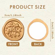 20 PCS/PACK 3D Wreath Heart Wax Seal Sticker,Wedding Invitation Envelope Seal Stickers,Self- Adhesive White Flower Stickers, Perfect For Invitation, Gift Wrapping, Christmas - Bow - Brown - View 4