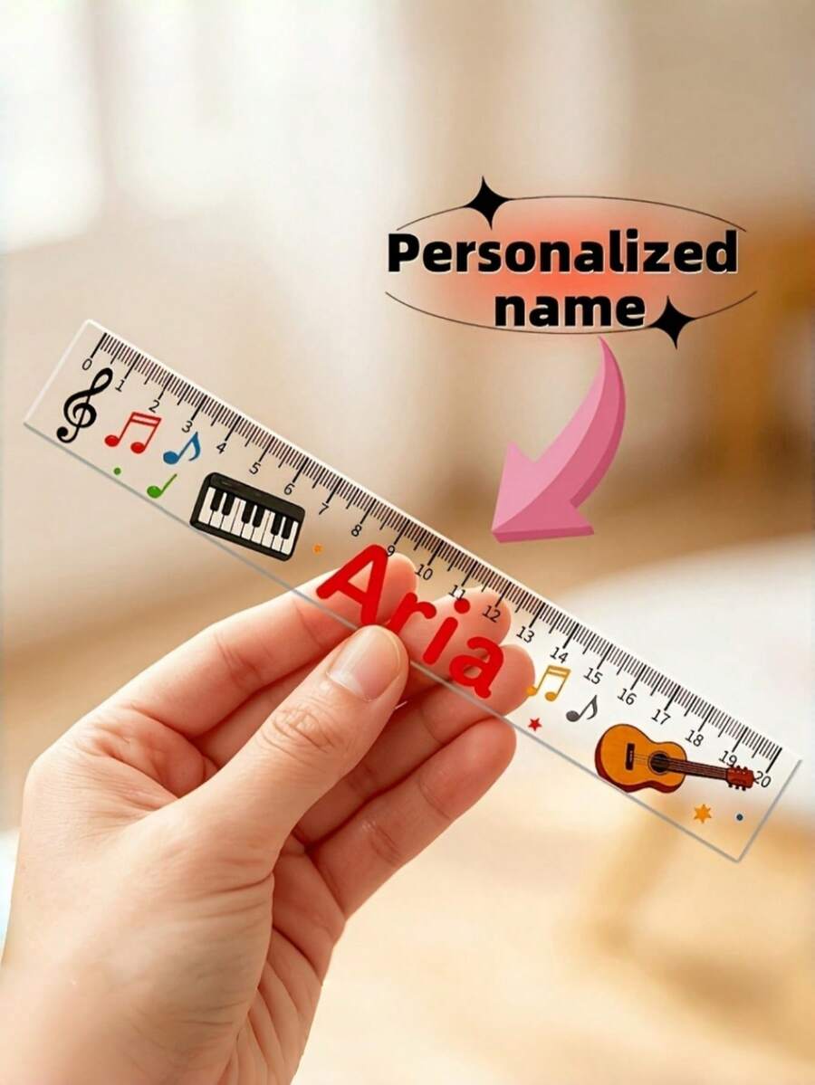 Personalized Custom Name Ruler - Multiple Fun Patterns, Durable, Lightweight And Fade-Resistant. Suitable For Math, Office, Home And Study. Perfect Gift For Back To School, Graduation, Christmas And Birthday
