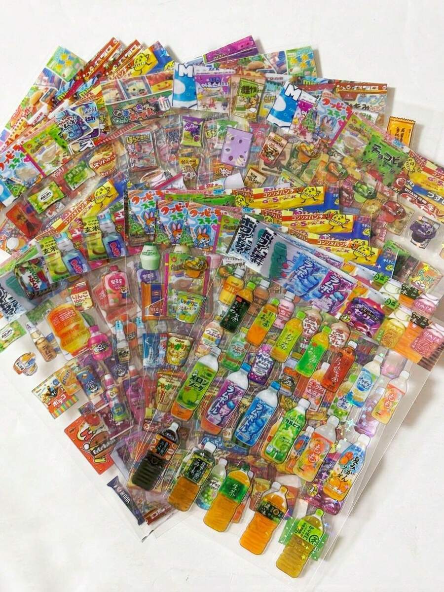 6pcs Vintage Anime Snack Stickers, Cute Kawaii Stationery Gifts For Travel Diary & Scrapbook