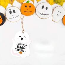 Étiquettes cadeaux fantôme d'Halloween, étiquettes cadeaux sac de bonbons, décoration d'emballage de collations faites à la main pour les fêtes - A - Voir 5