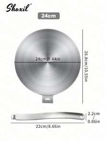 shoxil 1pc Heat Conduction Plate For Gas Electronic Stove, Stainless Steel Heat Diffuser Cooking Induction Adapter Plate With Detachable Handle, For Milk Co Ffee Cookware - View 15