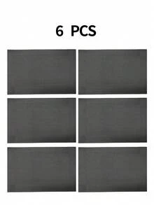 2/4/6件組 多色簡約條紋編織PVC餐墊，可水洗，長方形桌墊，適合居家與廚房裝飾 - 彩色 - 查看 21