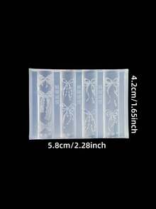 1件珍珠蕾絲蝴蝶結蝴蝶領結 3D裝飾 DIY美甲矽膠模具 - 無色 - 查看 12
