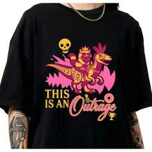 Vintage T-Shirt With The Inscription "This Is Scandalous", Tops From Donut Pri.Ncess And Mongo, Dungeon Explorer Carl T-Shirt. - Black - View 1