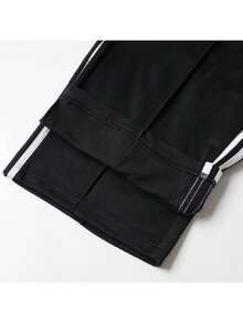 Adidas Originals Men's Sports Long Pants OS TP 2026 Summer New Retro Striped Wide Leg Casual Long Pants KS7530 - Black - View 3