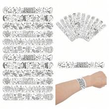 32/22/14/6pcs Birthday Theme Coloring Pages, Party Favors, Birthday Party Interactive Prizes, Party Gifts, Suitable For Filling Birthday Gift Bags (No Other Accessories Included) - Birthday Theme Doodle Bracelet - View 3