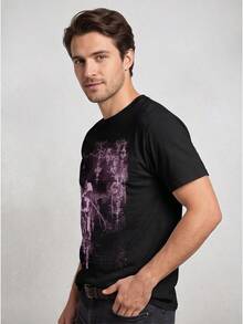 Men T-Shirts - 黑色 - 查看 3