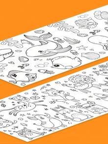 Graffiti Scroll Painting, Large Roll Paper Coloring Book, Coloring Pages, Drawing Notebook, Coloring Canvas - Multicolor - View 8