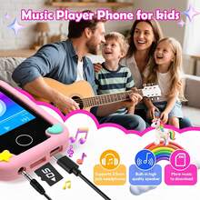 Ponsel Pintar Mainan Anak Layar Sentuh HD 2,8 Inci dengan Kamera Ganda, Ponsel Pembelajaran Edukatif Multifungsi, Mendukung Pemutaran Musik, Permainan Edukatif, Audio Cerita Anak, Cocok Sebagai Hadiah Mainan untuk Anak Usia 3-12 Tahun - MultiWarna - View 7