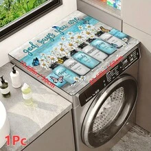 1pc Minimalist Vase Print Diatomaceous Earth Washing Machine Mat, Absorbent Appliance Protective Pad, Washing Machine Cover Mat, Dryer Mat, Countertop Protector, Suitable For Washing Machine, Dryer, Microwave, Refrigerator And Laundry Room Decor - Multicolor - View 15