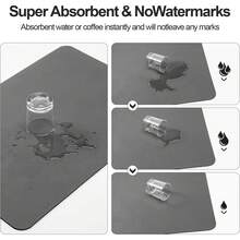 2 Tapetes Escurridor De Trastes Absorbente Secado Rapido - Gris Oscuro - Ver 9