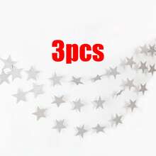 Shiny Star Party Bunting Decoration, Reusable, Space-Saving Storage, DIY Room Decor, Home Decor And Accessories, Christmas Decoration, Birthday Decoration, Party Decoration - Star Charm - View 16