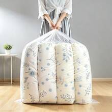 5件大號透明收納袋，適用於被褥衣物，0.1-0.14mm厚，防水防潮可重複使用搬家包裝袋 - 查看 6