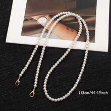 Long Faux Pearl Handmade Beaded Phone Lanyard Bag Strap Pearl Chain Shoulder Strap Versatile Replacement Anti-Loss Chain - Multicolor - View 11