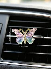 1件/3件裝 彩色漸層蝴蝶汽車出風口香氛夾，汽車出風口芳香夾裝飾擺件 - A - 查看 4