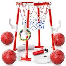 Juguetes de Aro de Baloncesto para Piscina para Niños de 4-8 y 8-12 años y Adultos, Juegos de Piscina al Aire Libre de Verano, Juegos de Agua para Familias y Fiestas para Niños, Juego de Aro de - como en la imagen - Ver 2