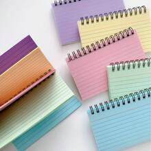 1pc Color Spiral Notebook, Simple Portable Student Journal Notebook, Student, Office Back-To-School Season - Multicolor - View 5