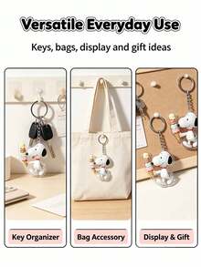 Cartoon Snoopy Keychain Pendant Car Decoration Women's Small Accessory Couple Mood Theme Gift Valentine's Day Small Gift - Irregular - View 2