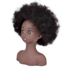 Afro Mannequin Heads With 100%Real Hair With Adjustable Tripod Hairdressing Dolls Training Head For Practice Styling Braiding - View 2