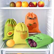 Bolsa de mantenimiento de frutas y verduras, bolsa de almacenamiento de plátano, preservación de verduras, cordón aislante antiincrustante reutilizable, 1/3 Uds. - A2 - Ver 3