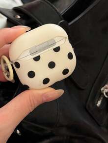 極簡馬卡龍波點 Pods 4 保護殼,相容 Apple Pod 3、Pro 耳機殼 2 代、無線藍牙 3 代 2 代 Pod Pro 4 代 5 代保護殼 - 白色 - 查看 8