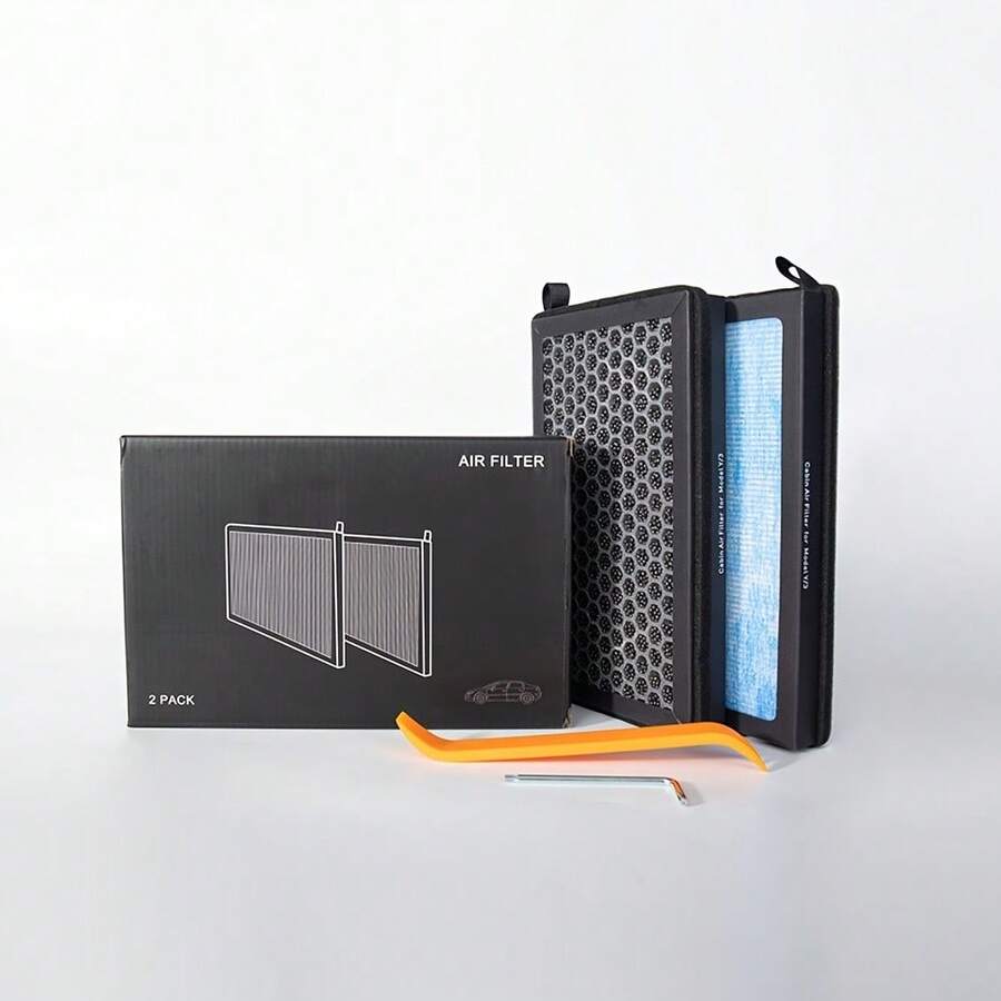 2pcs Activated Carbon Air Conditioner Filter Model Y Cabin Air Filter Replacement Car Accessories - Activated Carbon Air Filter for and Model Y - View 1