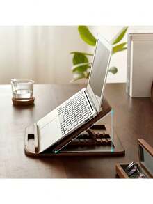 1 chiếc giá đỡ laptop gỗ điều chỉnh đa góc - giá nâng máy tính bằng gỗ đặc đa năng gấp gọn, chế tác tinh xảo từ gỗ nguyên khối với các cạnh bo tròn bảo vệ thiết bị, điều chỉnh đa góc tự do giúp giảm căng mỏi cổ, thiết kế rỗng tản nhiệt, phù hợp cho bàn học, bàn phòng ngủ, bàn văn phòng, trạm làm việc đơn giản cho thuê - Nhiều màu - Xem 4