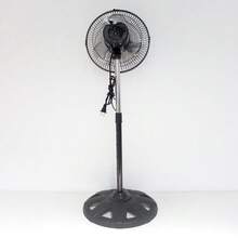 Ventilador de Pedestal 10 Pulgadas, 55W, Oscilatorio, 3 Velocidades y Altura Ajustable, Ventilador de Pie Silencioso para Hogar y Oficina - Negro - Ver 6