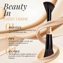 BS-MALL 3pcs Multi-Function Dual-Ended Makeup Brushes, Novel Makeup Tool Gift For Girlfriend/Women - Black - View 3