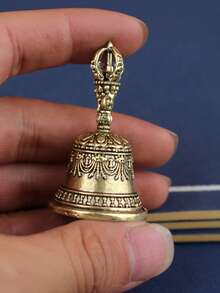 1 buah Lonceng Tembaga Buatan Tangan | Lonceng Berbunyi dengan Pemukul, Pengerjaan yang Indah, Suara Merdu, Cocok untuk Gereja, Pernikahan, Sekolah, dan Acara Perayaan - A - View 4