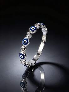 Jessie Jewelry 1 buah Cincin Perak Sterling 925 Fashion dengan Desain Mata Jahat, Aksesori Perhiasan Berkualitas Tinggi - Perak - View 4