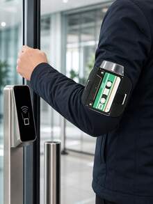 Multi-Color Arm ID Card Holder, Made Of Wear-Resistant PVC With Transparent Window And Adjustable Elastic Strap, Clear Visibility For Quick ID Verification. Colorful Contrasting Border Options, Secure Buckle Design To Prevent Dropping, Flexible Material Waterproof And Dustproof, Can Stably Hold Work ID, Access Card, Event Identity Card. Suitable For Factory Employee Duty, Outdoor Team Building - Multicolor - View 4