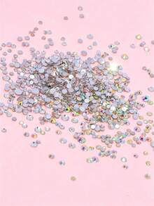 12-Grid Boxed Multi-Color Flat-Back Rhinestones Nail Art Decorations - Multicolor - View 4