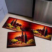 Kitchen Mat & Kitchen Rug - Glass Of Wine - View 1