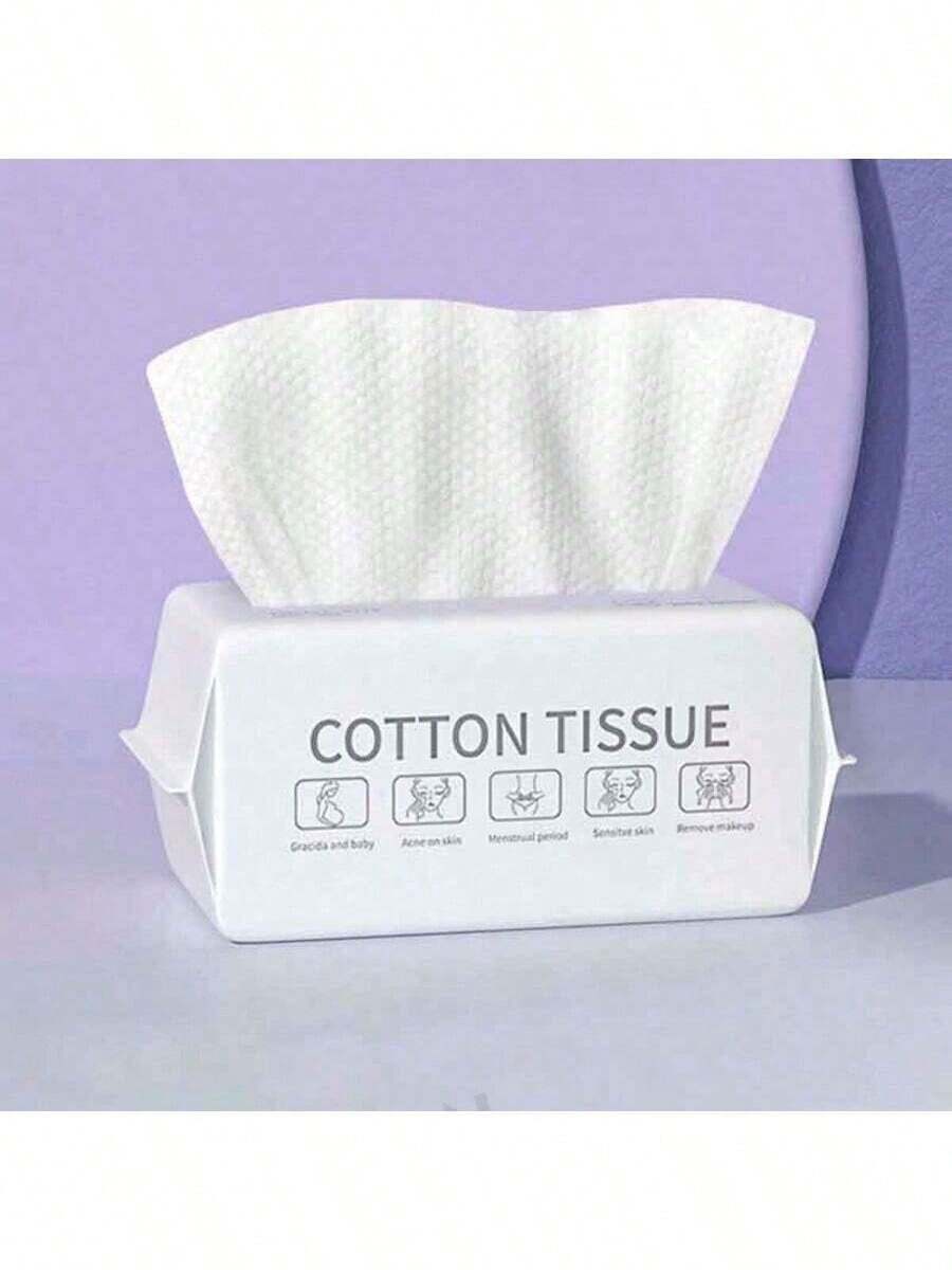Disposable Facial Towels, Pull-Out Soft Towels, Beauty Salon Cleaning Wet Wipes - White - View 1