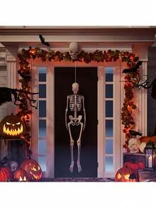 Steel Nail Reinforced Multi-Size Foldable Hanging Frame, Halloween Decoration, Movable Joint Plastic Frame Prop, Suitable For Haunted House Party, Porch, Doorway, Wall, Yard, Window, Photo Booth And Seasonal Home Decor - Multicolor - View 7