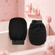 Soft Pink Reusable Silicone Exfoliating Glove Double Face Design Daily Bath Skin Cleansing Tool - As Picture Show - View 3