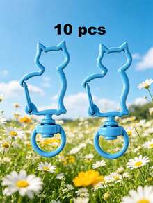 10/100pcs Multi-Color Metal Lobster Clasp Keychain, Classic Hook Chain Suitable For Jewelry Making Pendant Accessories - Keychain - View 24