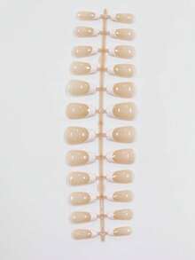 Use Your Press-On Nail Kit, Which Includes A Short Coffin-Shaped Nude French Manicure, One Jelly Nail, And One Matte Nail, For Everyday Wear And Party Manicures. Press On Nails - Multicolor - View 6